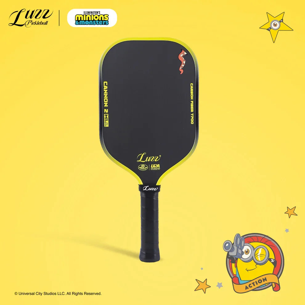 Luzz Minions Cannon 2 M1 Pickleball Paddle 16mm Raw Carbon Fiber Aero-9966 Power