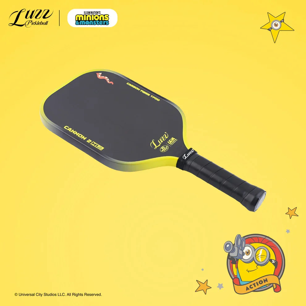 Luzz Minions Cannon 2 M1 Pickleball Paddle 16mm Raw Carbon Fiber Aero-9966 Power